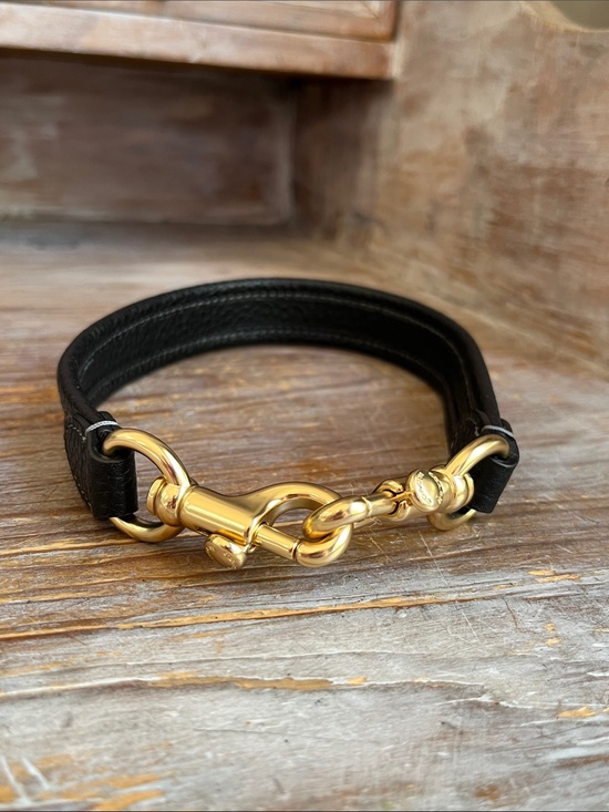 Coach Accessories - 💛 Coach Purse Strap Replacement Leather Black Shiny Gold Hardware